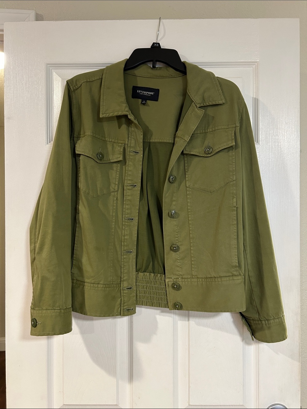 Liverpool Olive Utility Button-Front Jacket - Picture 1 of 3